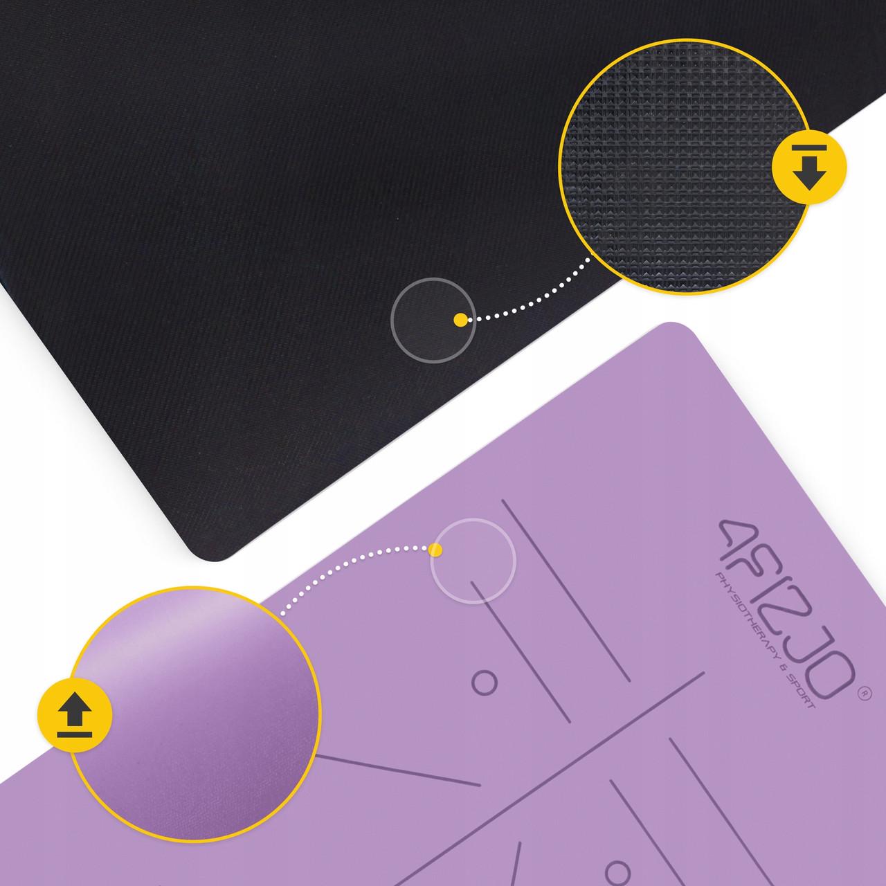 Коврик спортивный 4fizjo PU для йоги и фитнеса 183x61x0,4 см Violet (P-5907739319548) - фото 6