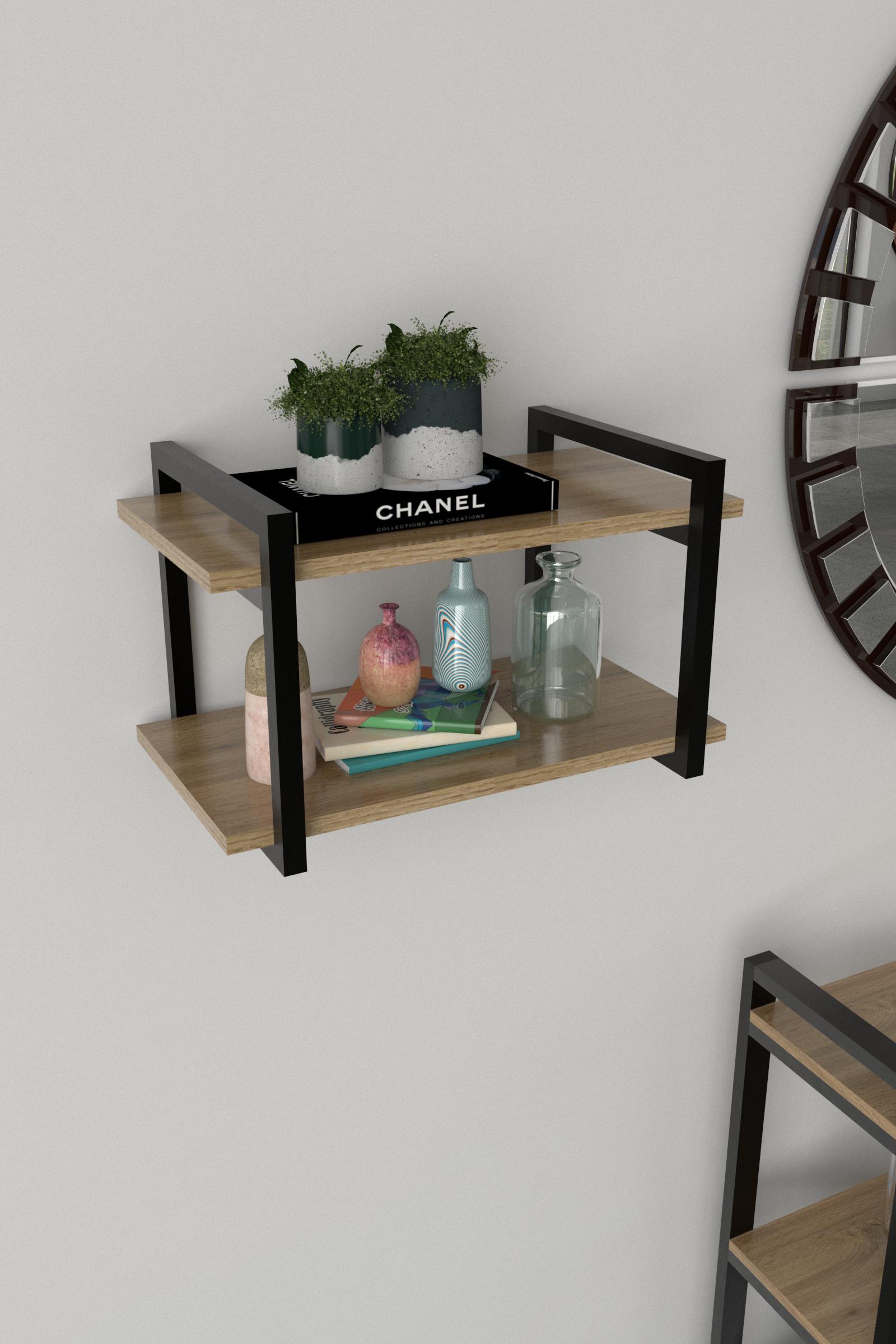 Полка настенная EcoLoft Вайра DSP-1262-1 в стиле лофт Дуб Аппалачи (30600132)