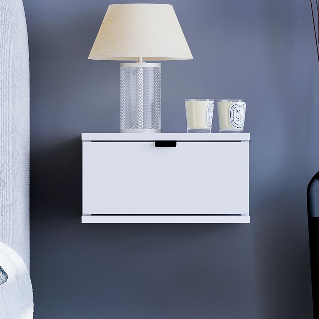 Тумба прикроватная навесная DiPortes Токио Т-101 30/20/30 см Белый матовый (01404)