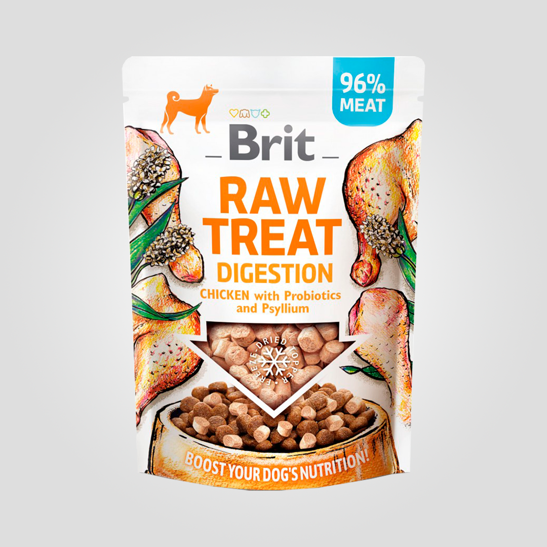 Ласощі для собак Brit Raw Treat freeze-dried Digestion для травлення курка 40 г (20504643)