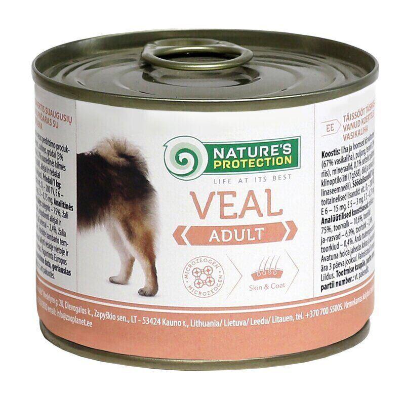 Корм влажный Nature's Protection Veal с телятиной 200 г