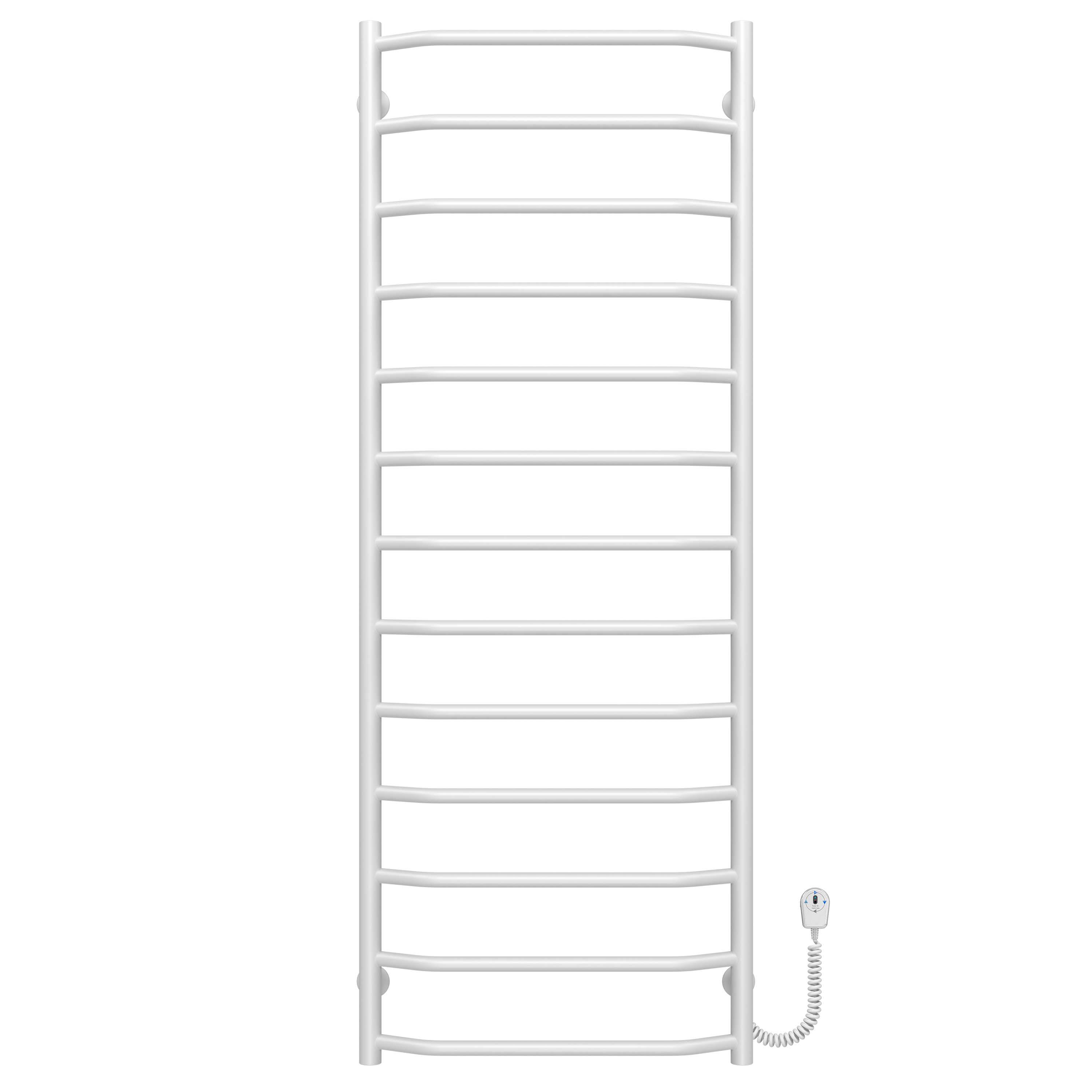 Рушникосушарка електрична Deffi Трапеція П13 EF16 праве підключення нержавіюча сталь 500х1400 мм Білий (C.TR.140.50.13.E.W.R.5)