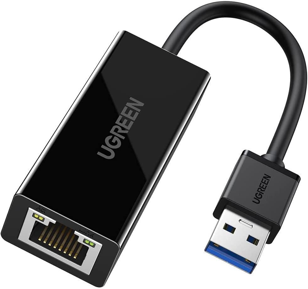 Мережевий адаптер Ugreen USB 3,0 to Gigabit RJ-45 Ethernet Card adapter 10 см Black (CR111)