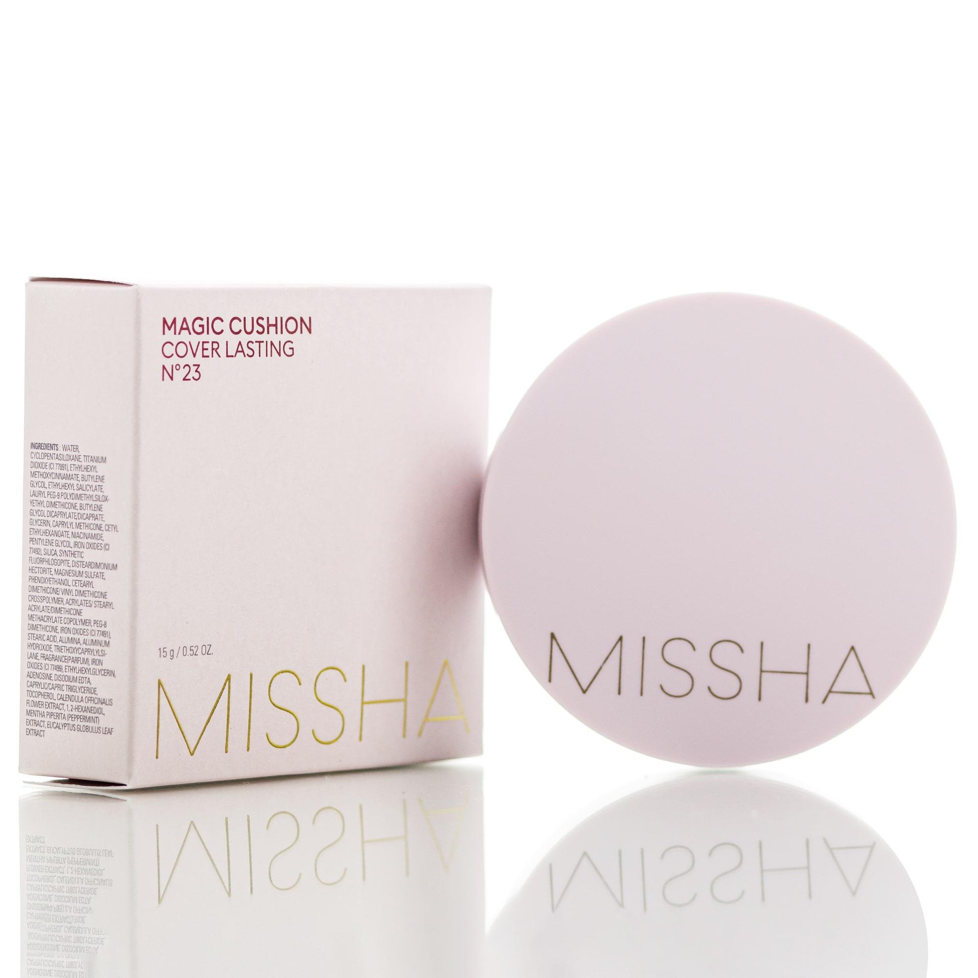 ВВ-кушон матовый натуральный Missha Magic Cushion Cover Lasting SPF50 PA+++ #23 15 г Бежевый - фото 1