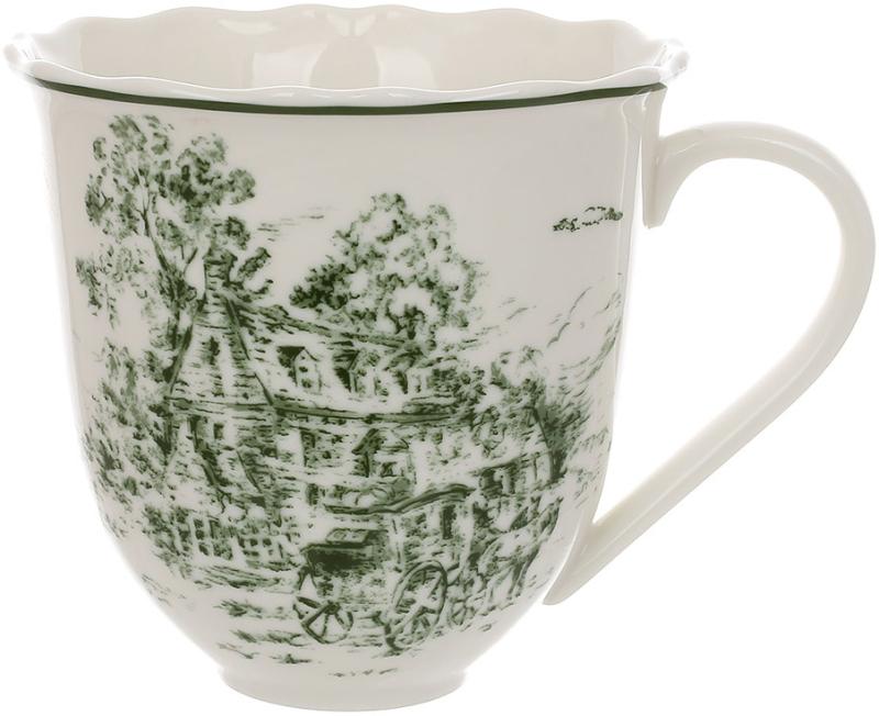Кружки фарфоровые Heritage Toile 350 мл 6 шт. Green