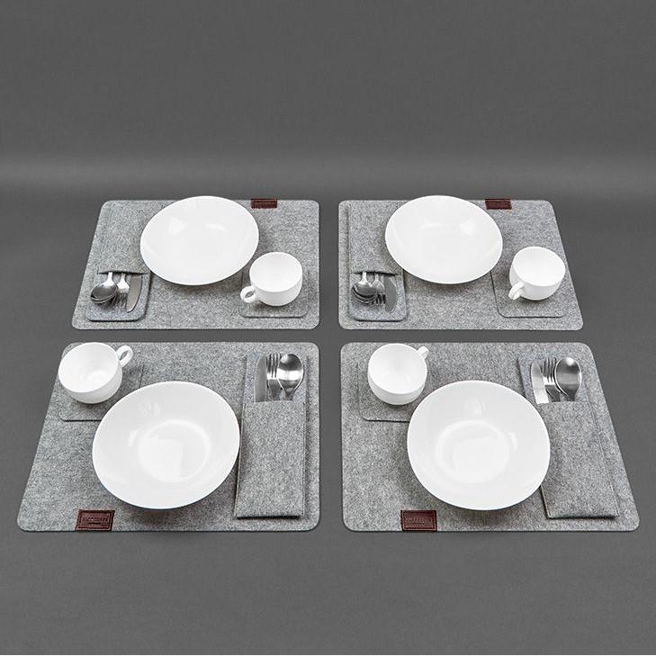 Набор для сервировки стола на 4 персоны Бордовый (A-028331) - фото 2