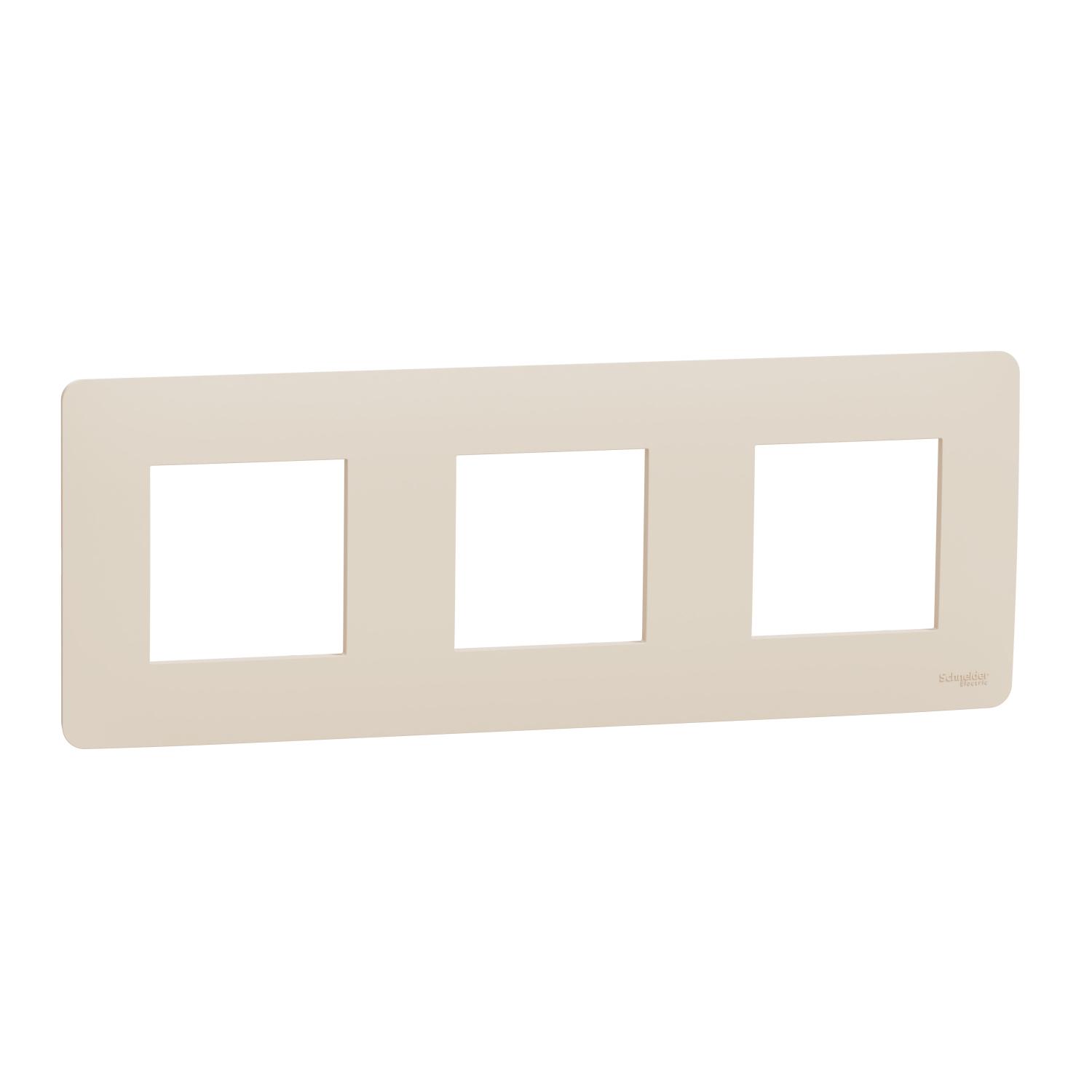 Рамка Schneider Electric 3-постовая ABS-UV Unica Бежевый (NU200644)