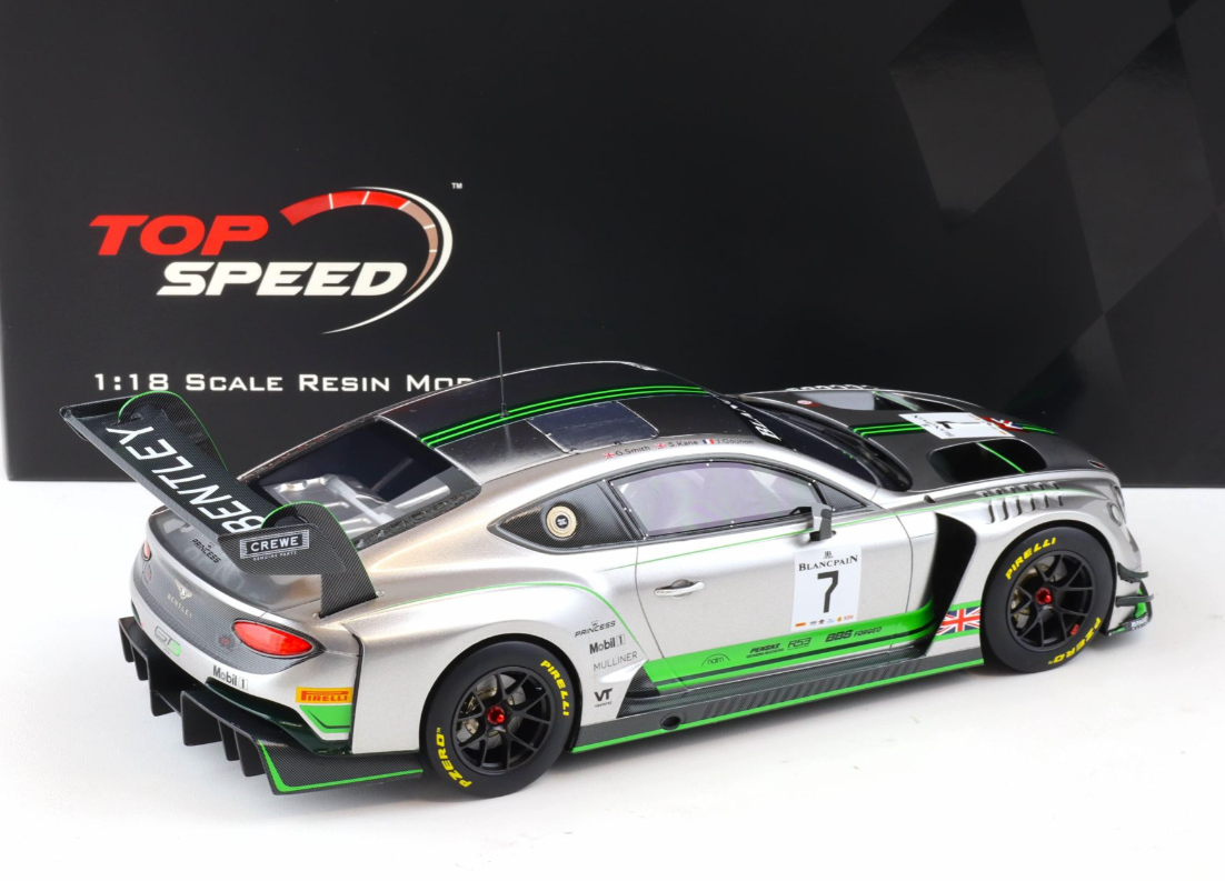 Модель автомобіля TopSpeed ​​Bentley Continental GT3 Blancpain GT Series Monza 1:18 (TS0243) - фото 4