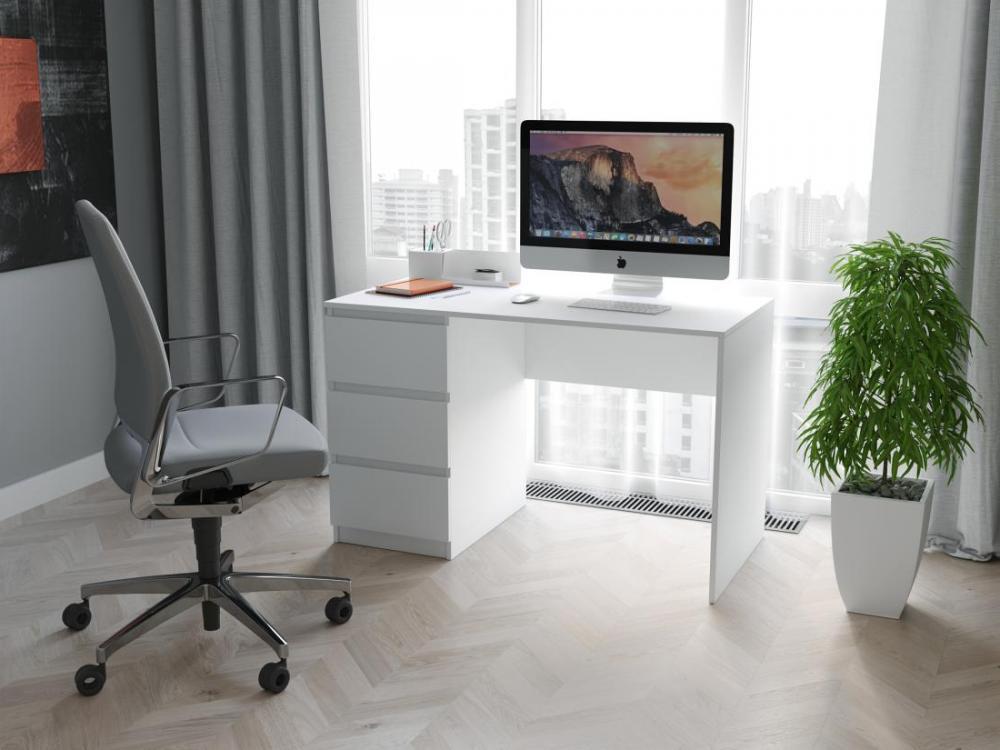 Стіл комп'ютерний Sanro з висувними ящиками 1200х755х600 мм Білий (T224-L) Стіл комп'ютерний Sanro з висувними ящиками 1200х755х600 мм Білий (T224-L)