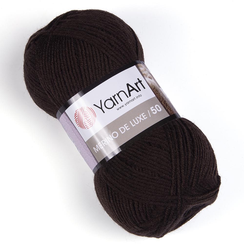 Пряжа YarnArt Merino De Luxe 116 Темний шоколад (6040)