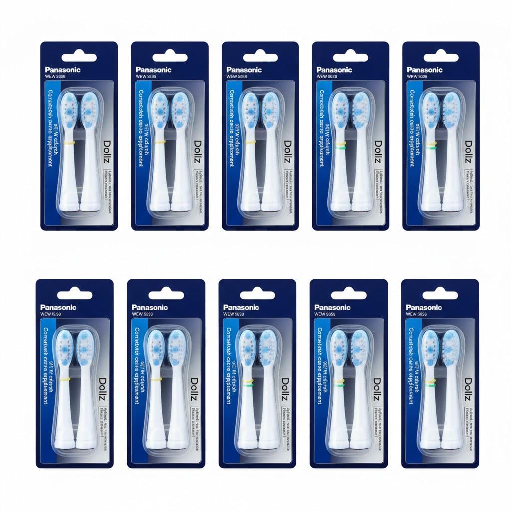 Насадки для электрической зубной щетки Panasonic WEW-0929-W830-AS4 10 блистеров