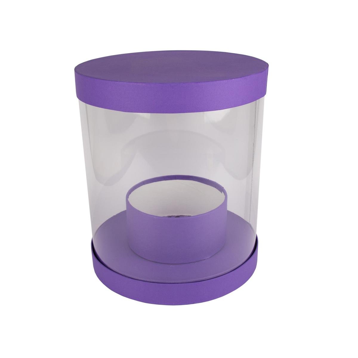 Коробка Perfectbox цилиндрическая матовая 30х25х25 см Фиолетовый (253013)