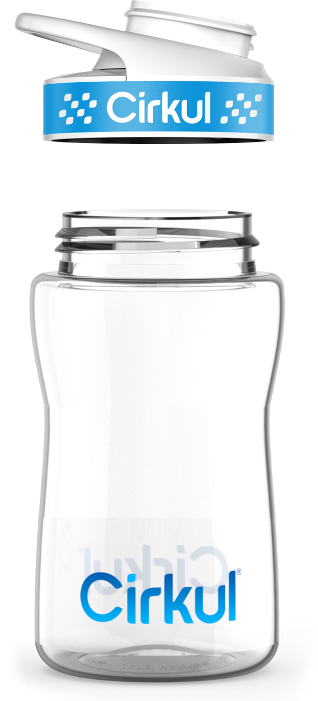 Бутылка для воды Cirkul с пластиковой крышкой 350 мл Голубой (41368)