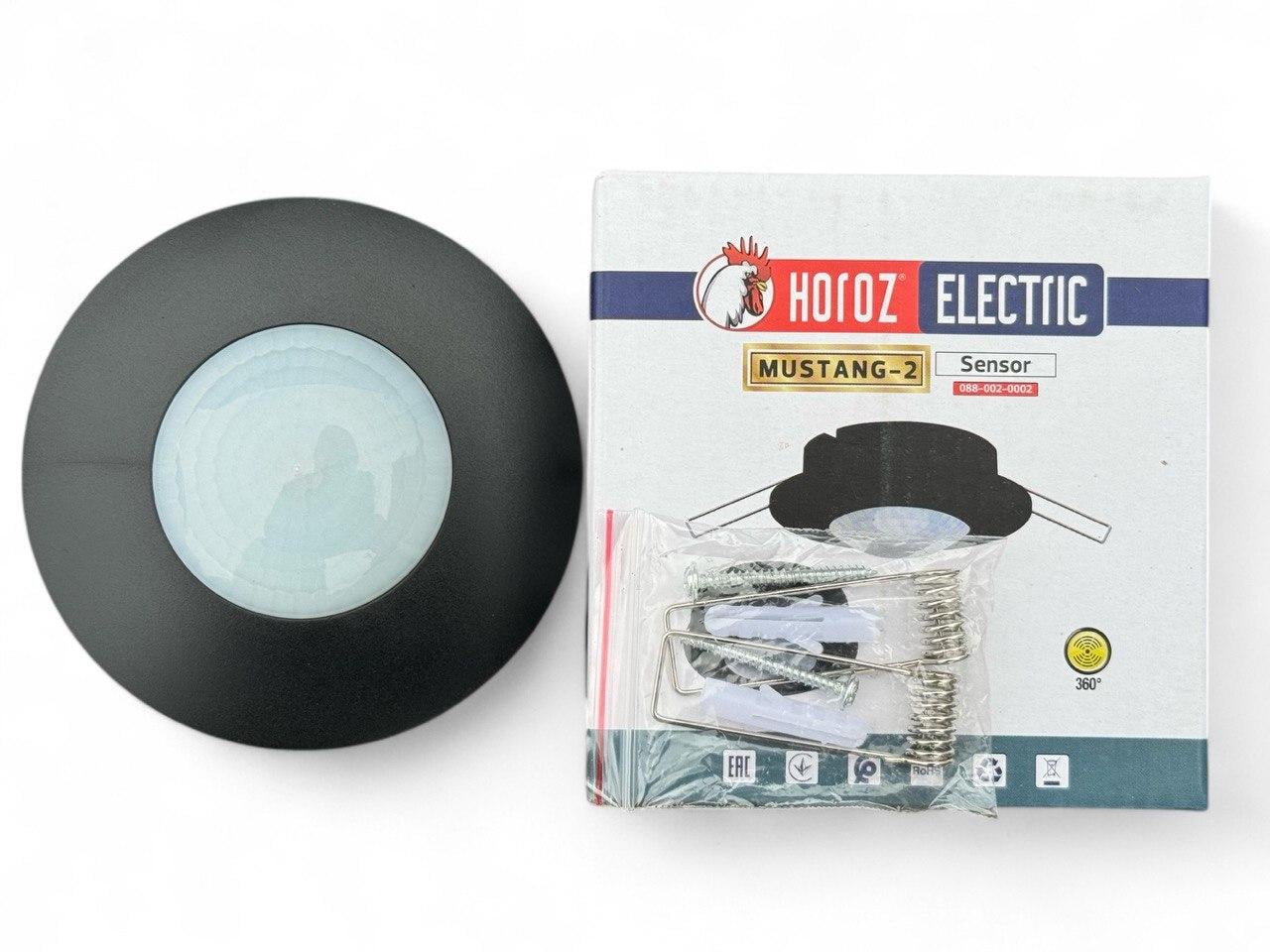 Датчик движения HOROZ ELECTRIC MUSTANG-2 Черный (088-002-0002-020) Датчик движения HOROZ ELECTRIC MUSTANG-2 Черный (088-002-0002-020)