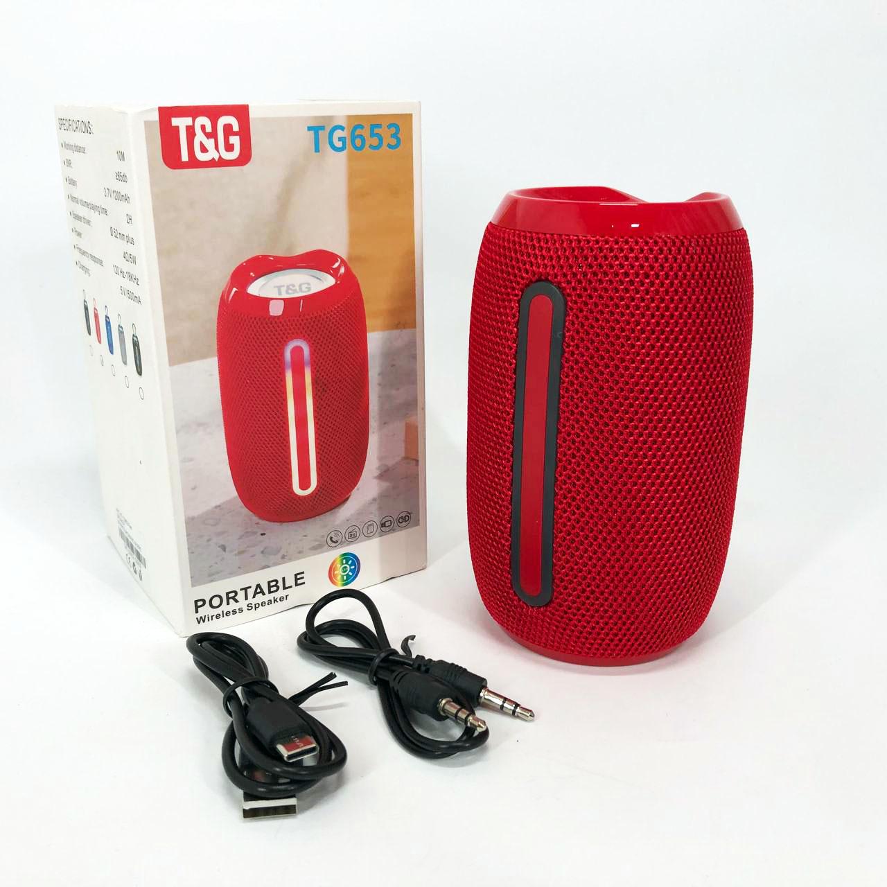 Портативна колонка Bluetooth TG653 USB з ремінцем Червоний - фото 11 Портативна колонка Bluetooth TG653 USB з ремінцем Червоний - фото 11