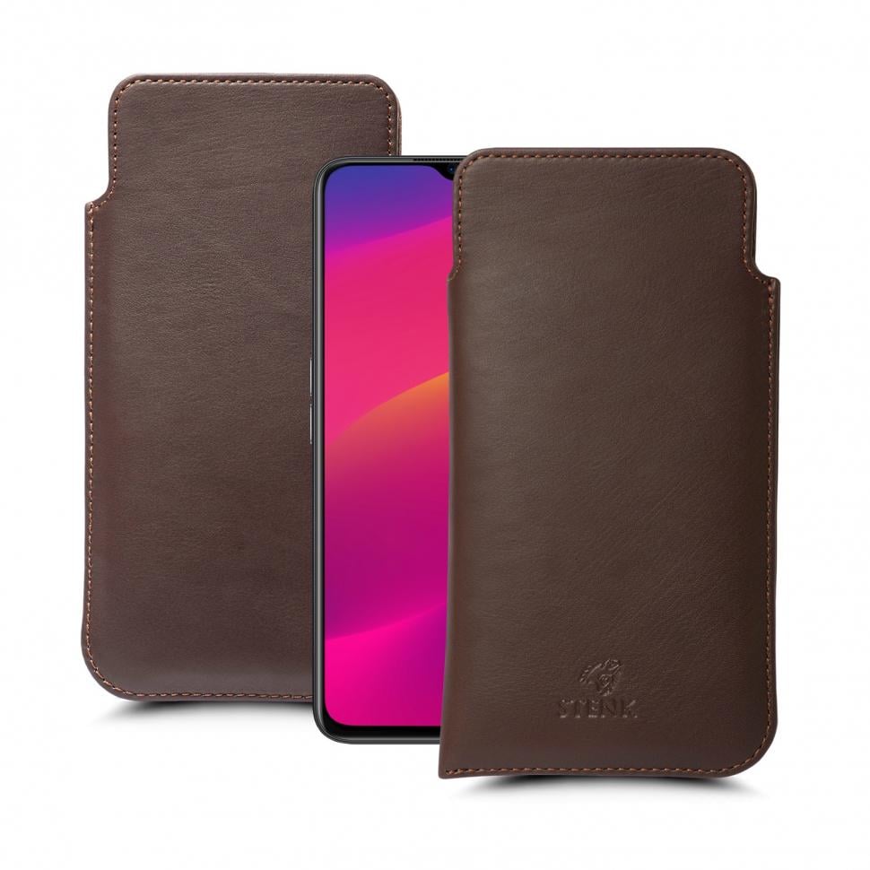 Футляр Stenk Elegance для OPPO A5 (2020) Коричневый (65170)