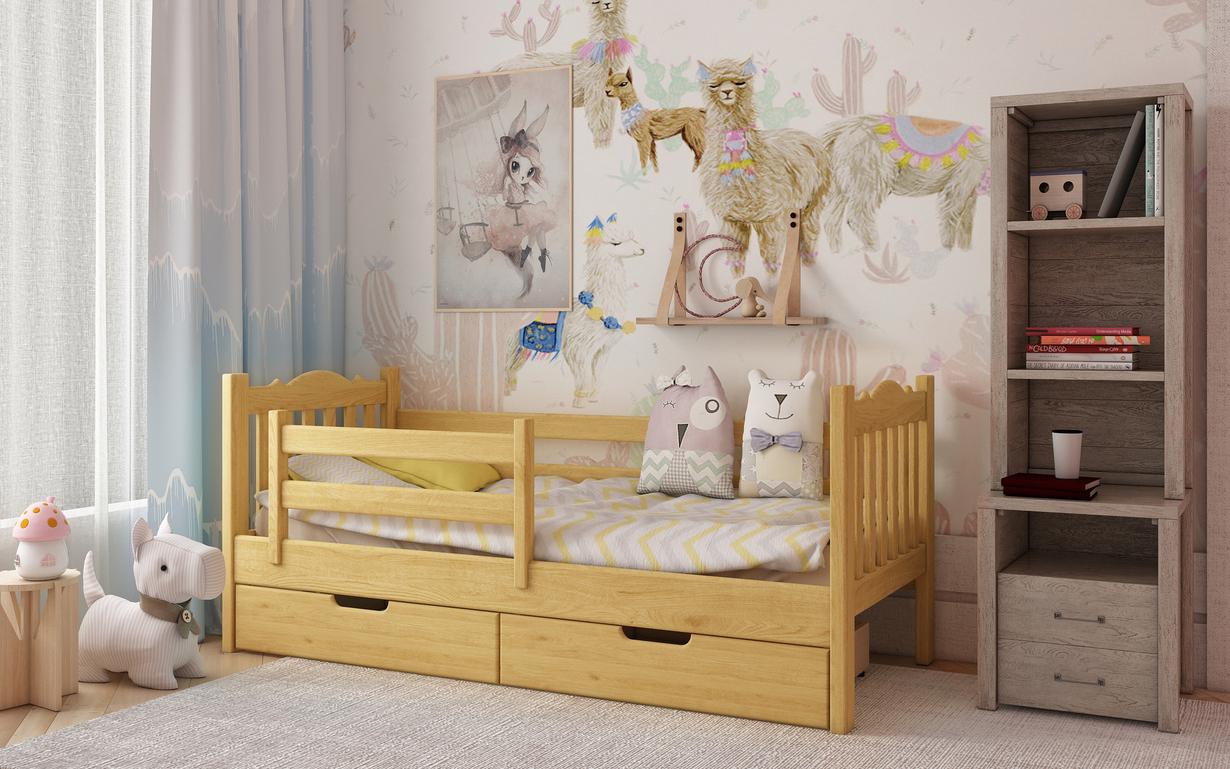 Кровать детская с ящиками STEMMA Азалия из натурального дерева сосна 90x200 см Ольха (51968) Кровать детская с ящиками STEMMA Азалия из натурального дерева сосна 90x200 см Ольха (51968)