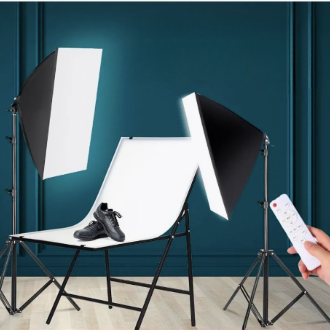 Светодиодная LED лампа 100W E27 3200–5500K с пультом для софтбокса - фото 4