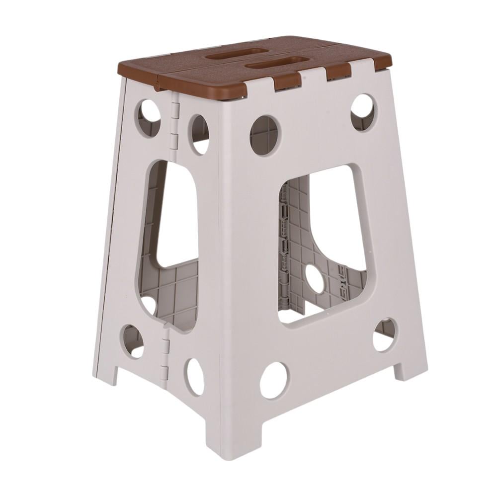 Табурет раскладной R35099 с ручкой 31х55 см Серый/Коричневый (32163431)