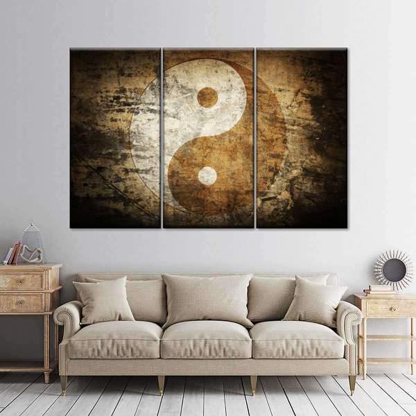 Модульная картина KIL Art Инь-янь из трех частей 78x48 см (M3_M_120)