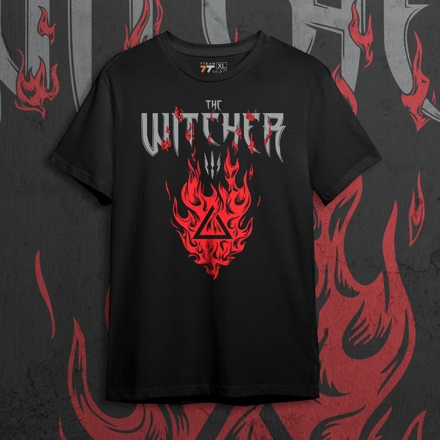 Футболка мужская с принтом The Witcher Igni р. 48 (2896478745)
