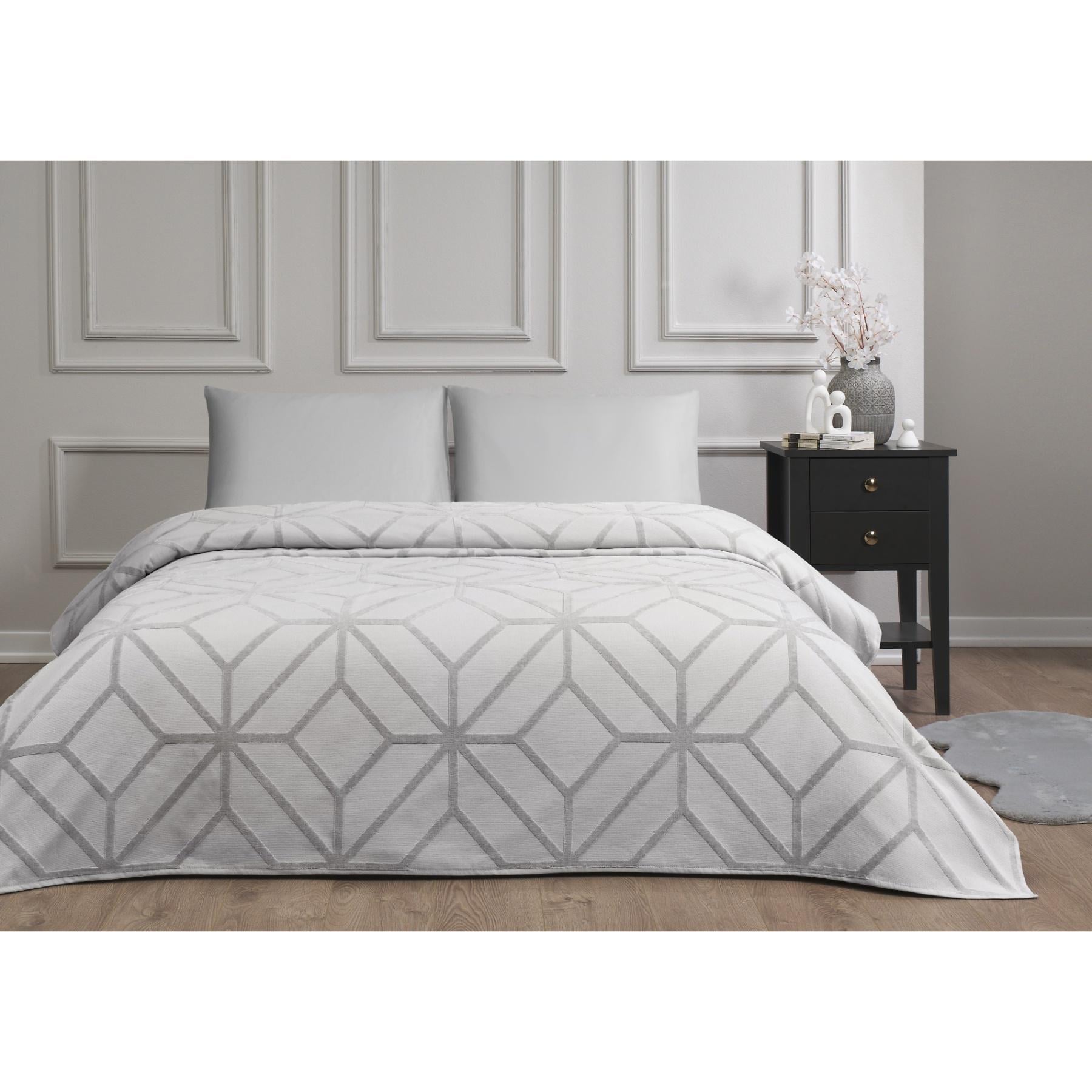 Простынь махровая Tivolyo Home Prizma gri 160x220 см полуторная (2000022284244)