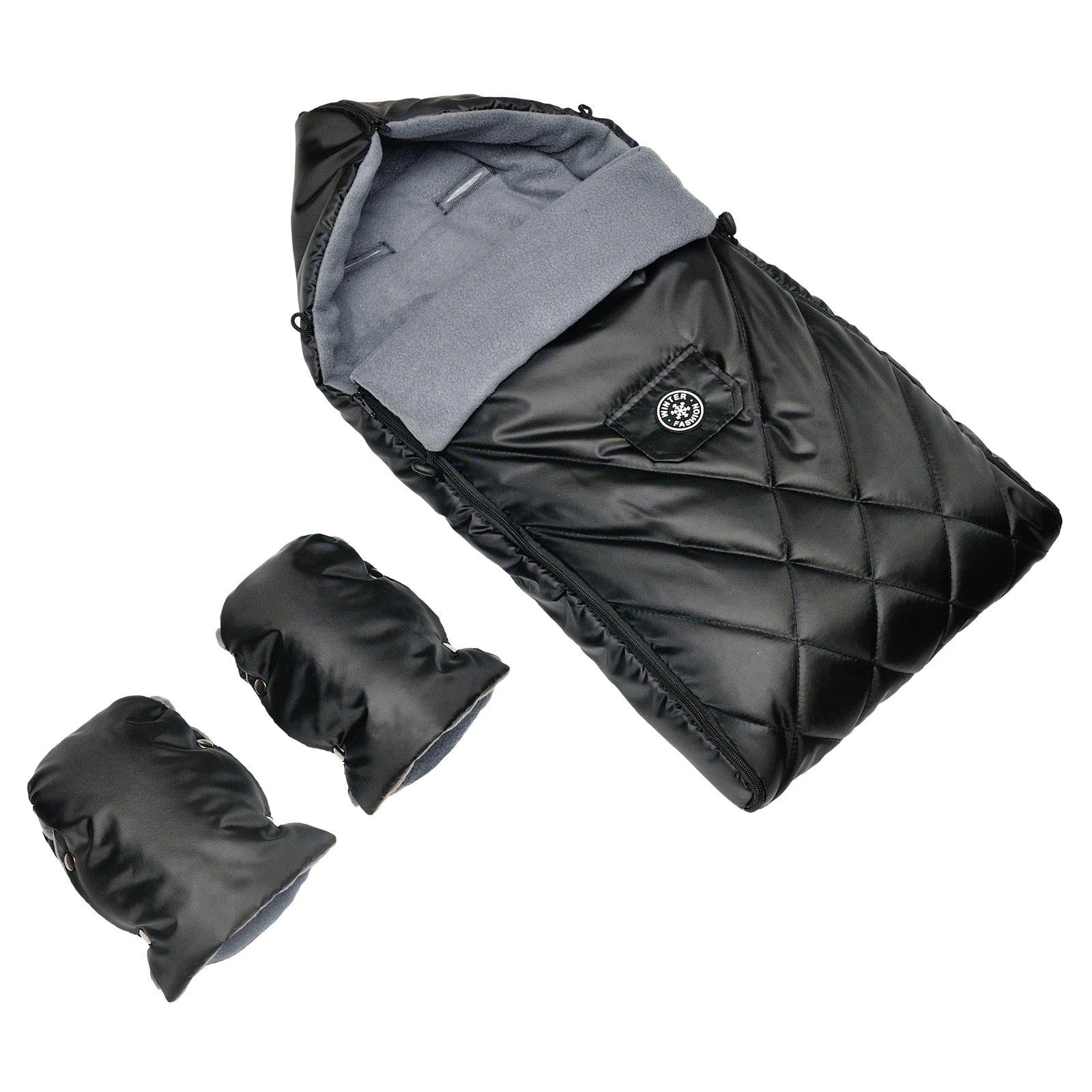 Комплект конверт-чехол в коляску и муфта For Kids 2в1 Черный (885)