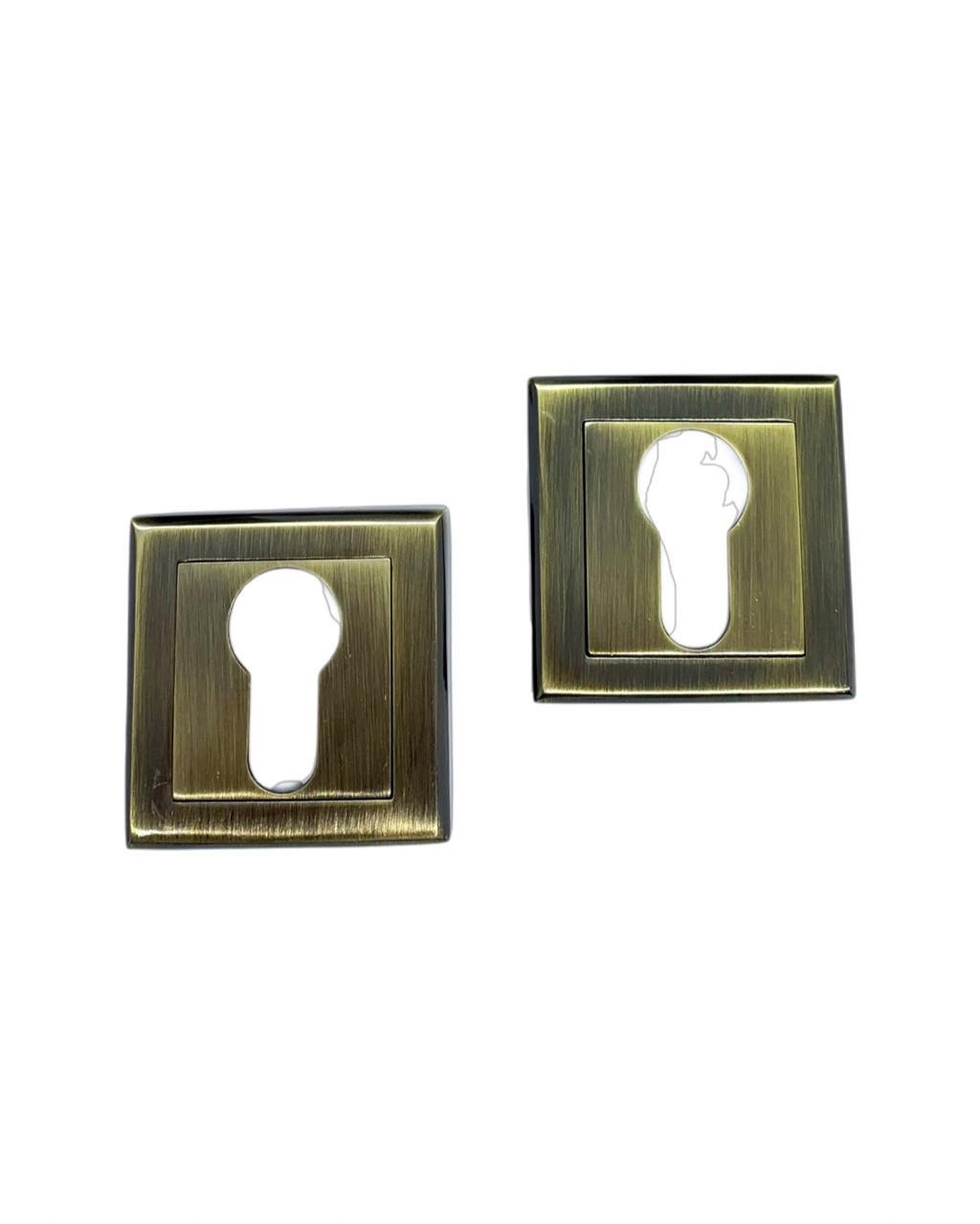 Накладка для дверних ручок Vortex АВ під циліндр квадратна Бронзовий (230030)