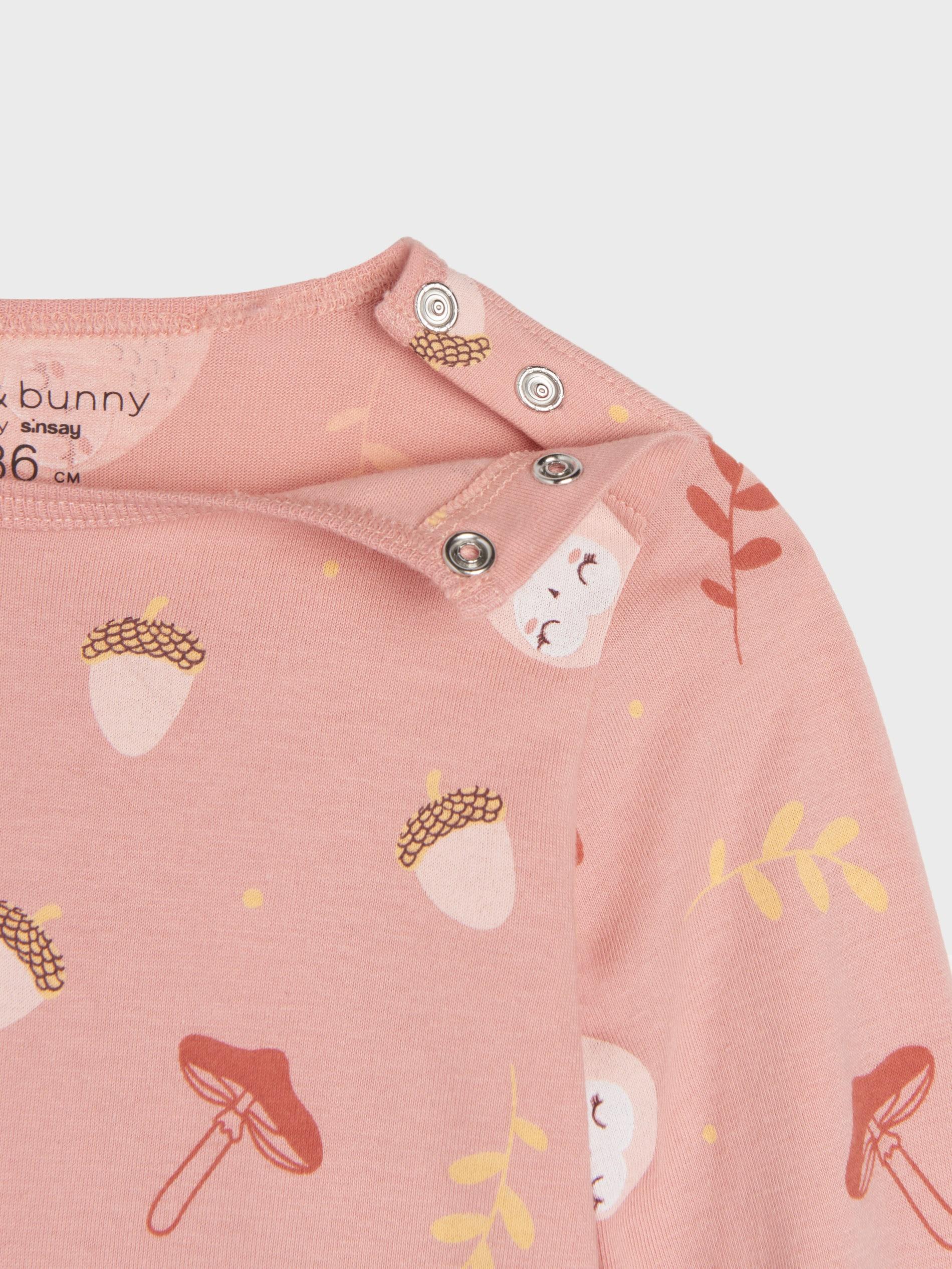 Комплект комбінезонів Sinsay 2 шт. 80 см Коричневий/рожевий (4084P) - фото 2