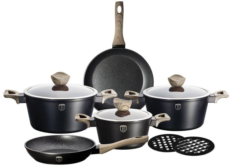 Набір кухонного посуду Berlinger Haus Ebony Maple 10 пр. (BH-1533)