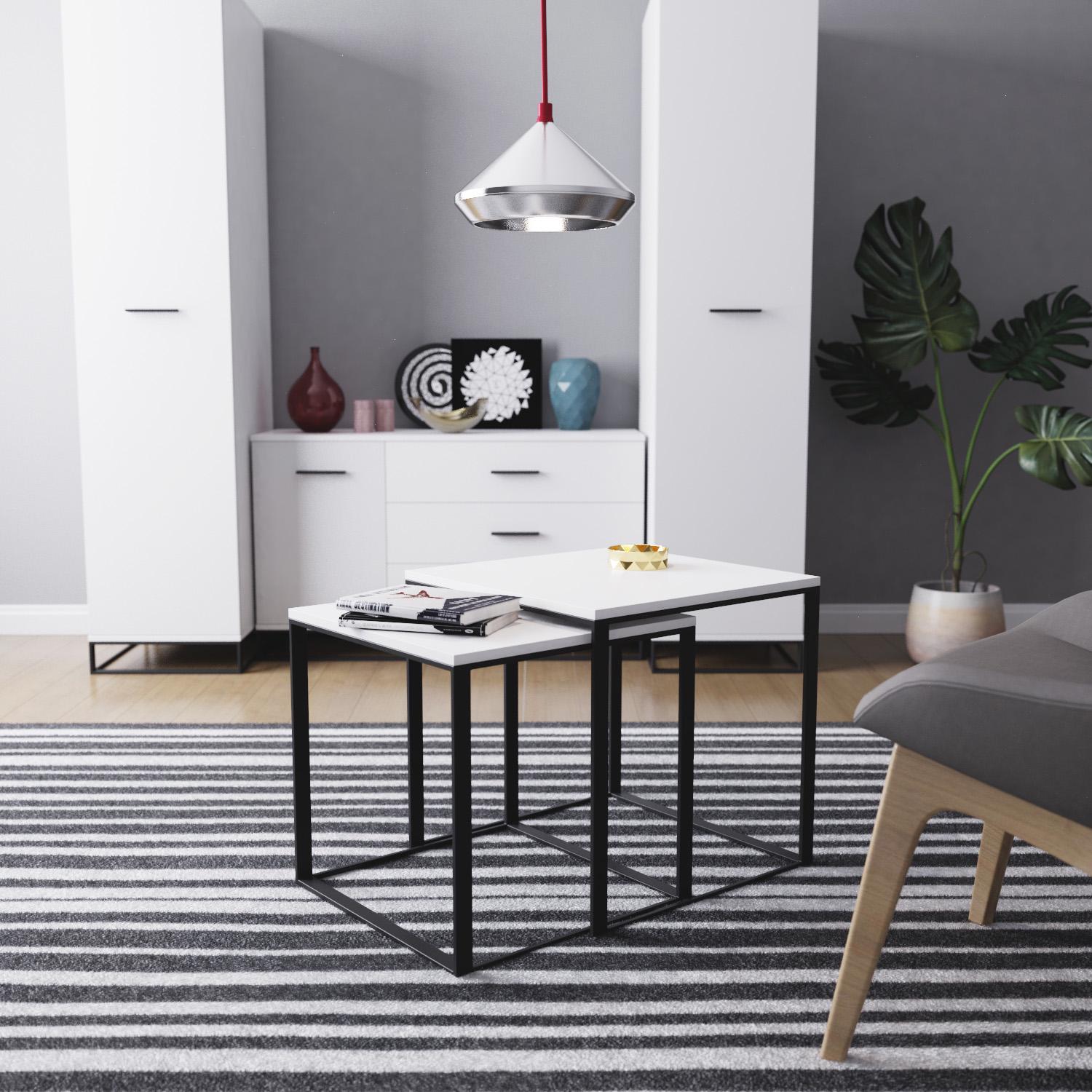 Журнальний столик Ascet 2в1 530x530x530 мм Аляска (GAAS14010000030) - фото 2