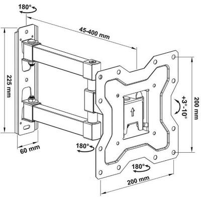 Кронштейн Walfix R-354B 15-42" 200х200 - фото 2