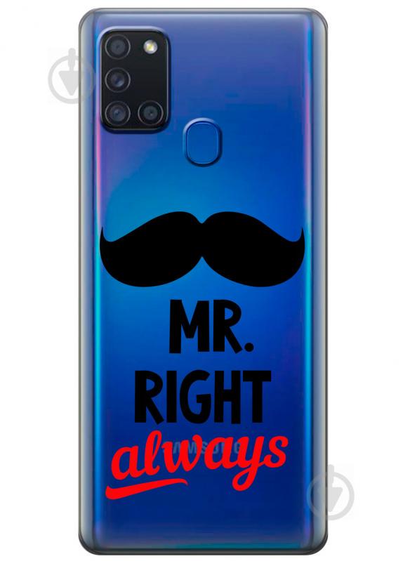Силиконовый чехол iSwag для Samsung Galaxy A21s Mr Right (KS2820)
