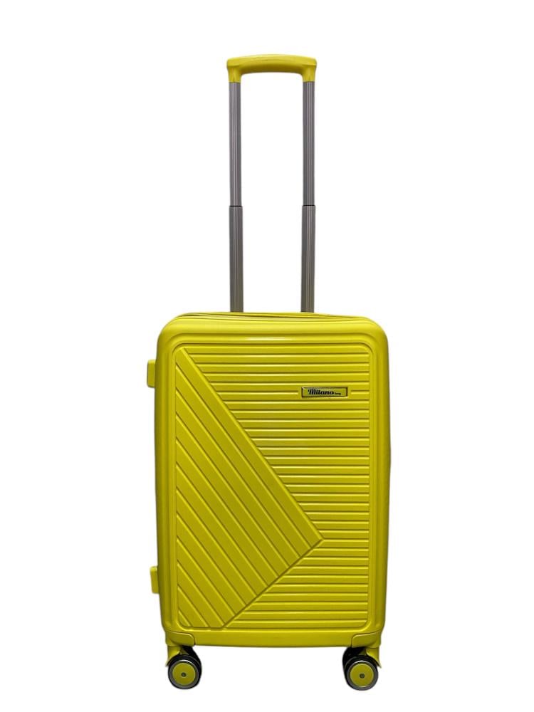 Чемодан малый ручная кладь Milano bag 050 полипропилен S Желтый