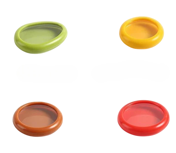 Набор контейнеров силиконовых для хранения фруктов DAZZTIME 4 пред. Разноцветный (2677648)