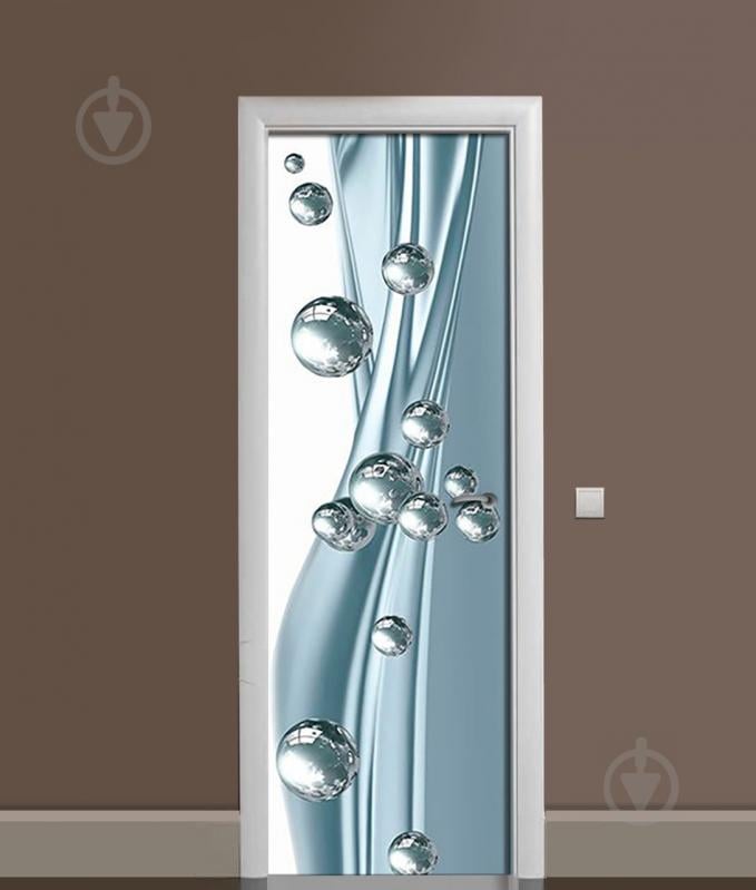 Наклейка на дверь Zatarga «Капельки ртути» 650х2000 мм виниловая 3Д наклейка декор самоклеящаяся Наклейка на дверь Zatarga «Капельки ртути» 650х2000 мм виниловая 3Д наклейка декор самоклеящаяся