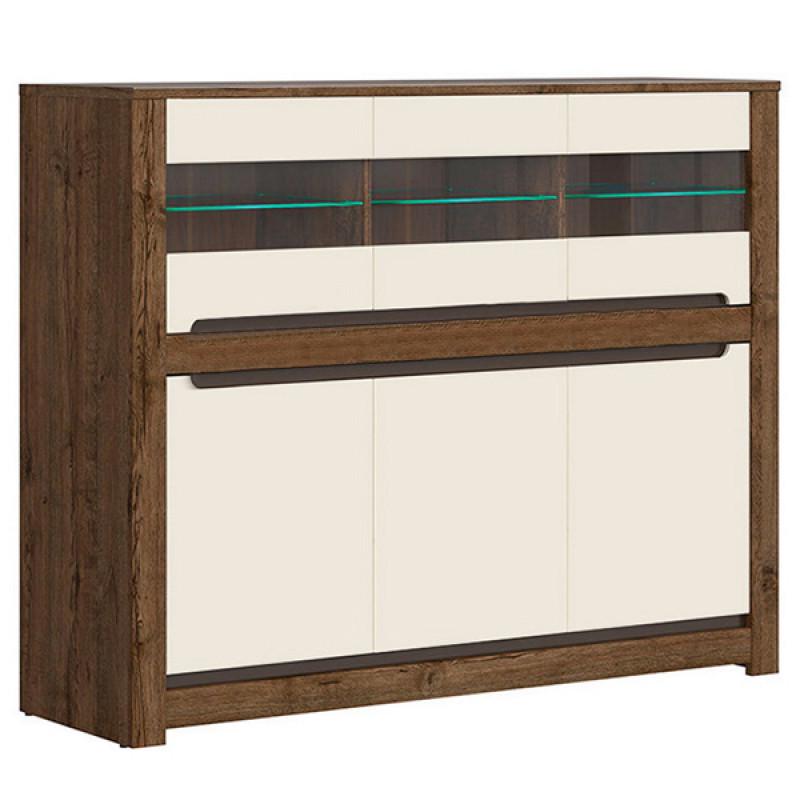 Витрина для кабинета Эрика Gerbor KOM3W3D ДСП/МДФ 1490х455х1205 мм Коричневый (11898)