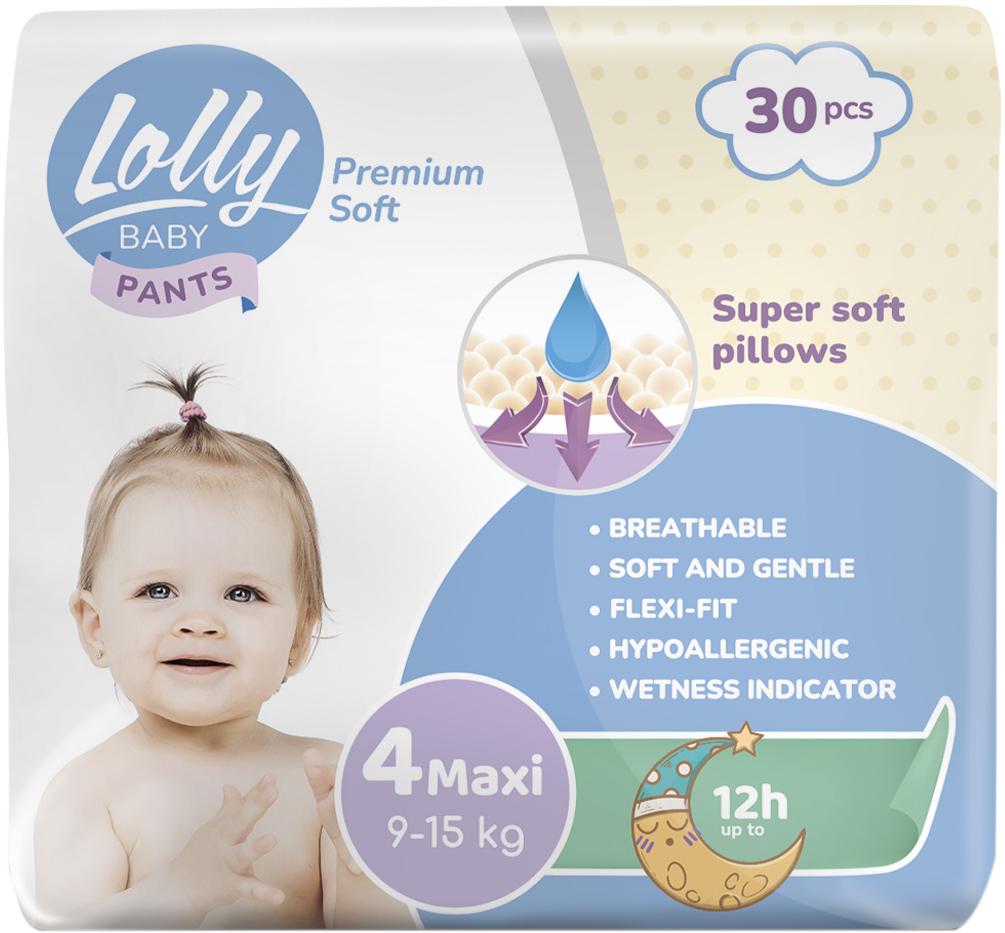 Подгузники-трусики Lolly Premium Soft 4 9-15 кг 30 шт. (14417) - фото 1