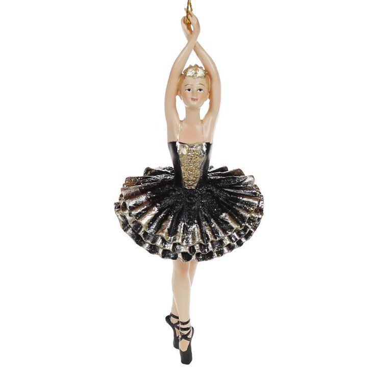 Декоративна підвіска Bonadi Балерина Дизайн 2 14,5 см Чорно-золотий (707-037)