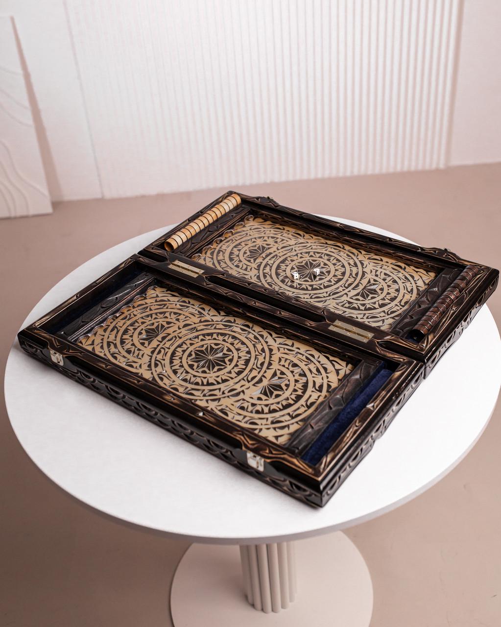 Нарды деревянные Carloteka резные и тонированные Нарды деревянные Carloteka резные и тонированные