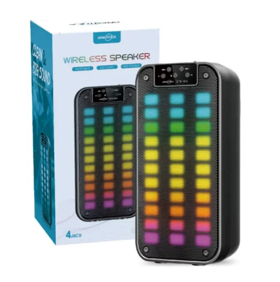 Колонка Bluetooth GTS-1872 с RGB подсветкой Черный (80026)