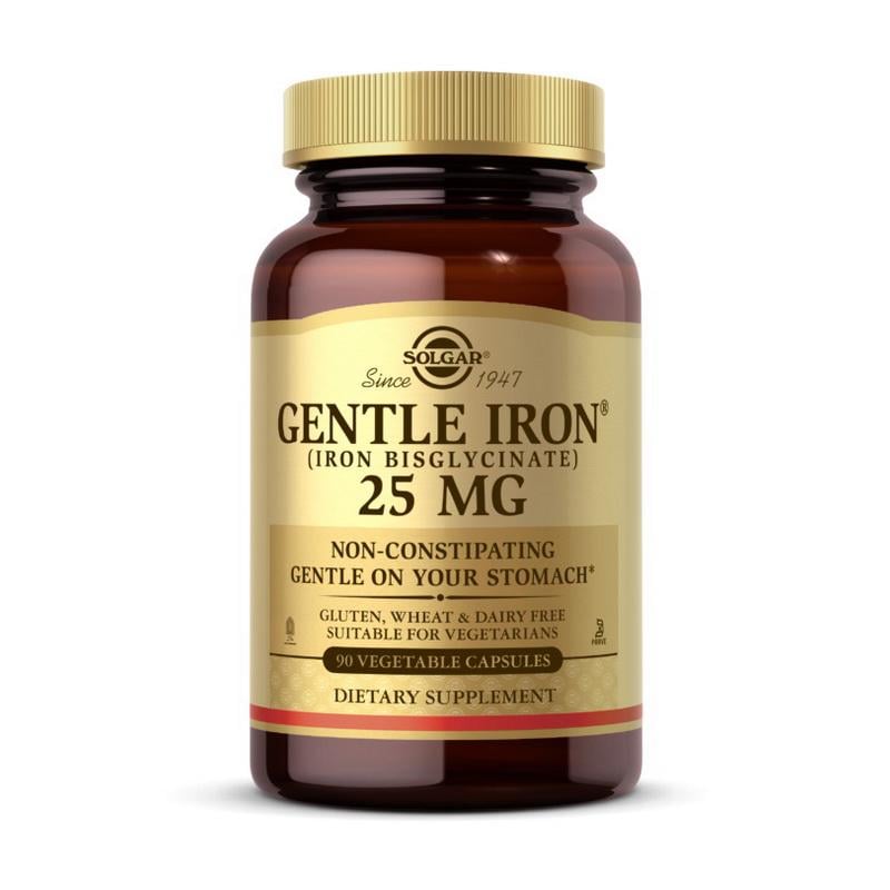 Железо бисглицинат хелат Solgar Gentle Iron 25 mg 90 вер. капс.