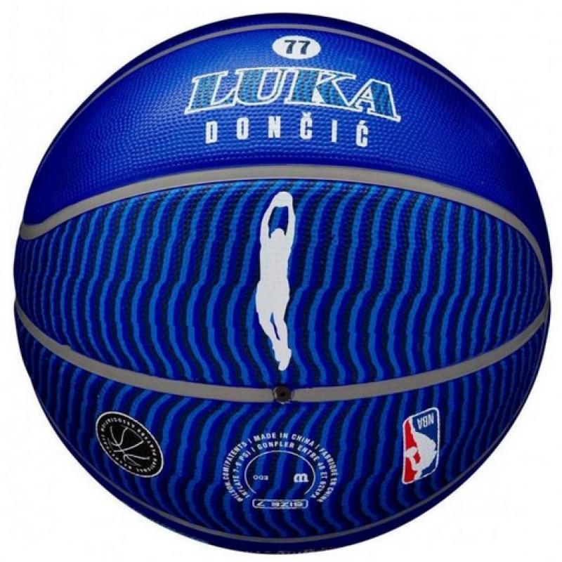 Баскетбольный мяч Wilson NBA PLAYER ICON OUTDOOR BSKT LUKA Bl р. 7 (WZ4006401XB7)