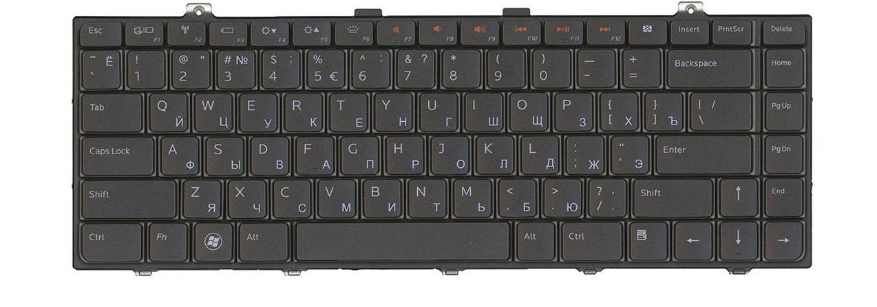 Клавиатура для ноутбука Dell Studio 15Z с подсветкой клавиш матовая (20114)