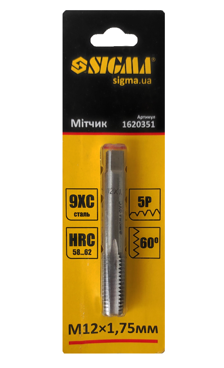 Метчик ручной М12х1,75 мм (45509)