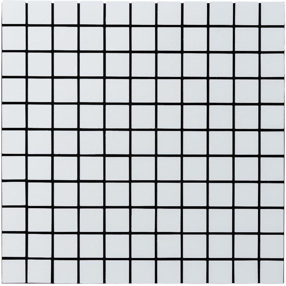 Плитка алюминиевая самоклеящаяся 300х300х3 мм Белая мозайка (SW-00001775)