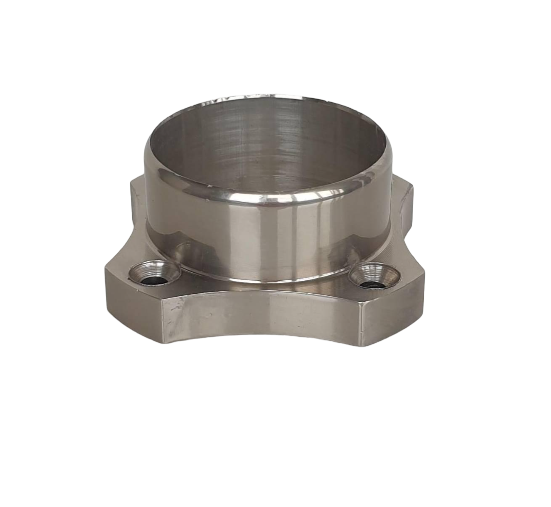 Фланець на чотири отвори для алюмінієвих перил Ø 50 Сріблястий