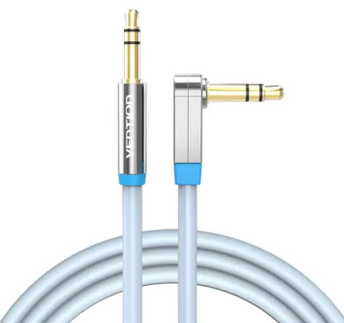 AUX аудио кабель Vention 3,5 мм с угловым коннектором 2 м Blue/Grey (VAB-A04-S200)