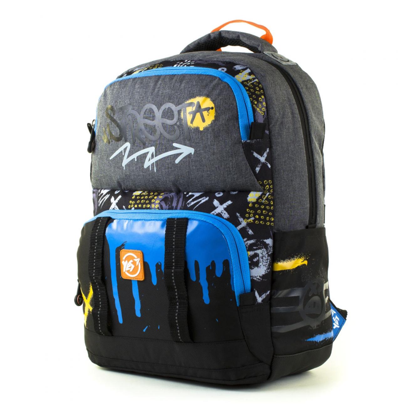 Рюкзак шкільний YES Juno x Graffiti Street 42x30x14 см 17,5 л Сірий (558142)