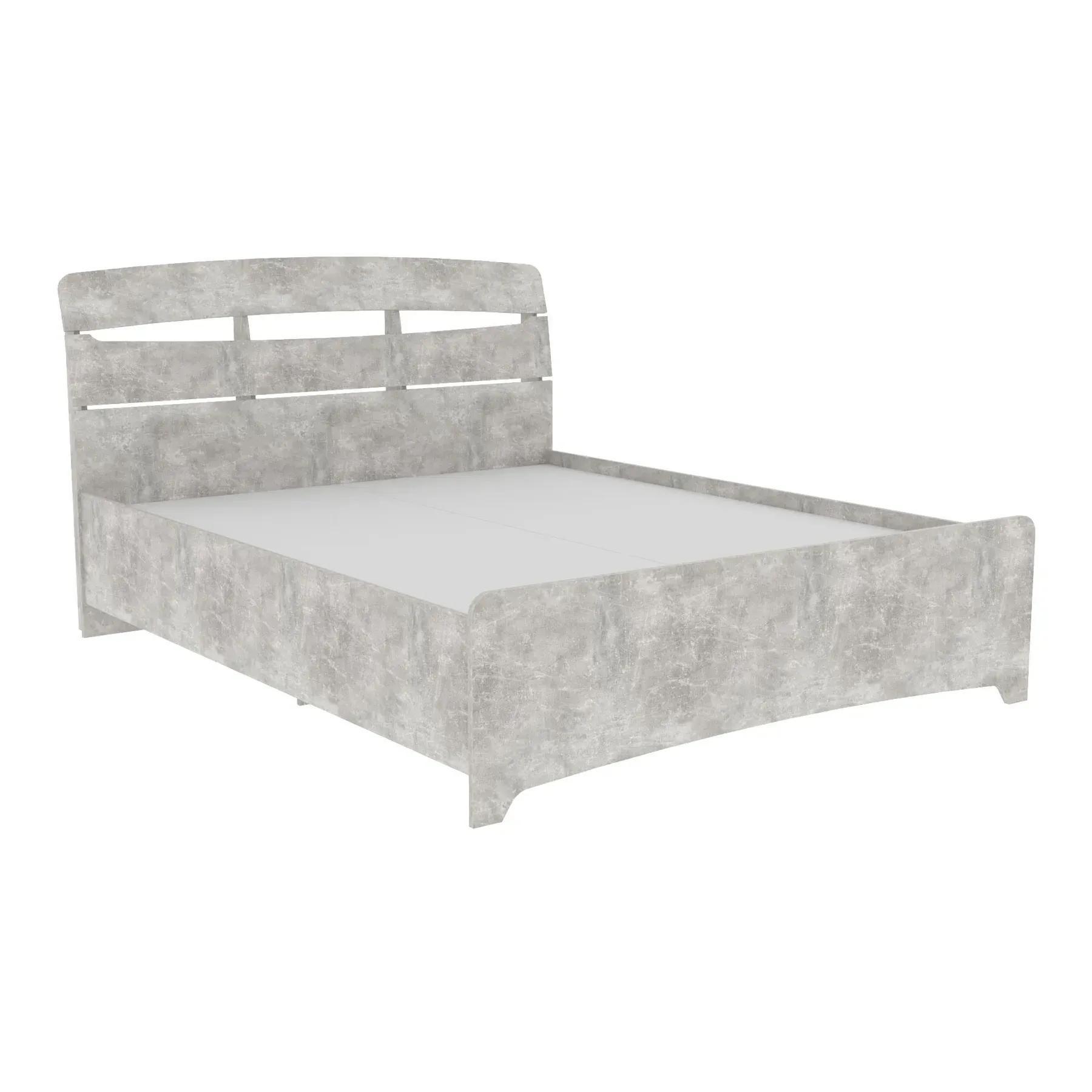 Кровать двуспальная Kontinent DELTA 140x200 см Бетон (79788781)